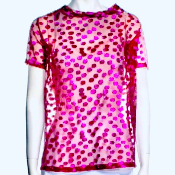 RYAN LO Silk Top Fuschia/ purple /pink S/M NWT - Picture 2 of 8